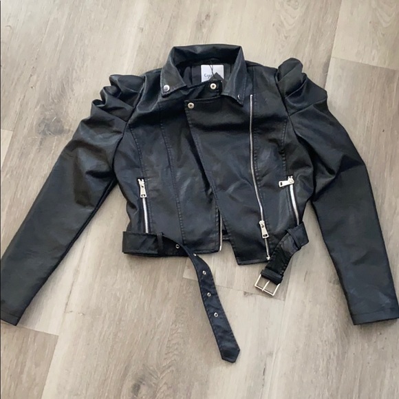 Faux Leather Moto Jacket - Picture 1 of 3